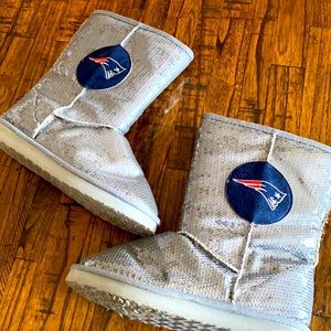 Sequined Patriots Fleece Lined Boots